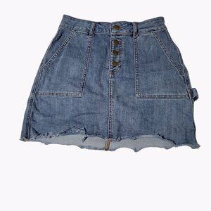 GB Gianni Bini Jean Mini Skirt Womens Size Small Medium Wash Denim